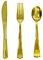 SZHXVIVISY Wiederverwendbares Plastikbesteckset 75-teilig Gold plastikbesteck Perfekt für Party,Hochzeit,Geburtstag,Festival,Weihnachten 25 Stück Löffel,25 Stück Messer,25 Stück Gabeln(Gold)