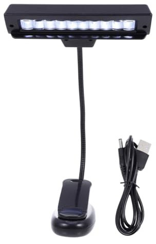 FUNOMOCYA Notenständerleuchte Dimmbar Led Mit Klemme Und Usb Aufladung Flexible Augenschutz Leselampe Für Musik Und Nachtlesen