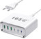 Caricatore USB C multiuso, 165 W 6 porte Desktop Hub, rapido PD+QC3.0, alimentatore compatibile con iPhone 12/13/14/15/Samsung Galaxy S21/S22/S23/Laptop/Tablet