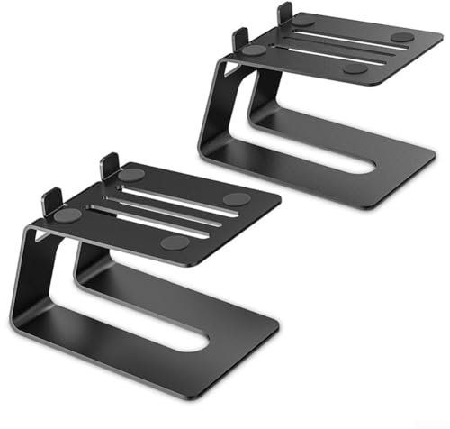 Desktop Speaker Stands Set of 2 Pack Metal Speaker Riser for Bookshelf Speakers Studio Monitor Stands