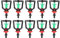 Micro Rotating Sprinkler,Refraction Nozzles,10 Set Rotating G Type Micro Nozzle Plants Watering Sprinkler, Adjustable 360 Degree Sprinklers with Single Barb Misting Nozzles Sprayer