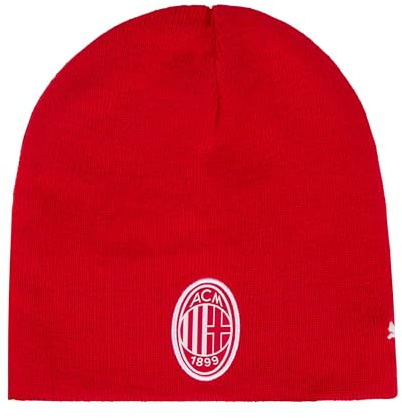 A.C. Milan Herren Berretto Reversibile Invernale Warme Mütze mit offiziellem Logo, Unisex, rot/schwarz, Einheitsgröße
