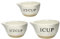 Set of 3 Ceramic Milk Measuring Cups,Bowl Shaped Measuring Cups,Streamlined Cup Mouth Standard Measurement Baking Bowls for Kitchen Dining Room Cake Eggs Milk