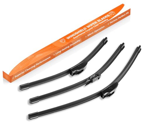 GEARCELL Front + Rear Wiper Blade Set Compatible for Vauxhall Insignia 2008-2017 Hatchback, Automotive Replacement windscreen Wiper Blades OEM Quality Easy Install 24+18+20 (Set of 3)