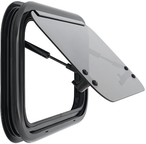 LKHDONG Finestra per camper 500 x 300 mm, finestra di esposizione a 85°, finestra laterale con schermo della finestra, finestra esterna per roulotte, camper, camper