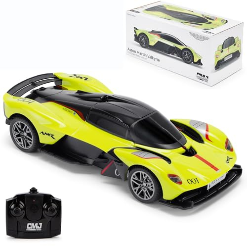 Aston Martin Valkyrie AMR Pro Remote Control Car Toy, 1:24 Scale, Officially Licensed, Lime Green – Perfect On-Road RC Car for Boys and Girls