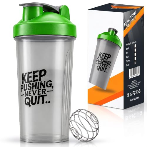 Roe Tenpo Protein Shaker Bottle, 600ml Shaker for Protein Shakes | Wire Mixing Ball, Leak-Proof, BPA-Free, Dishwasher Safe, Sports Supplements Shaker for Protein, Pre-Workout, BCAA, Smoothies