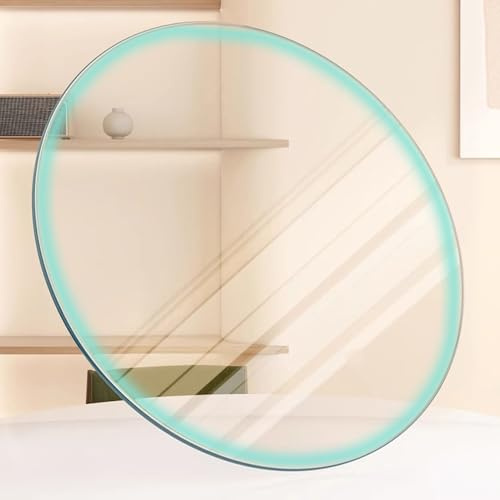 EYRMQWJPC Plateau de Table Transparent, Plateau de Table Rond en Verre trempé Transparent for Tables à Manger et Basses 11 40 Pouces(380mm/15in)