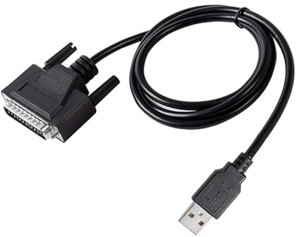 WQBQXNY Câble de programmation RS232/USB A 2.0 vers D-sub 25 broches mâle for contrôleurs de pompes USB série D, réf. 68-1247-504 480-7996-00(1m,USB A -DB25 Male)