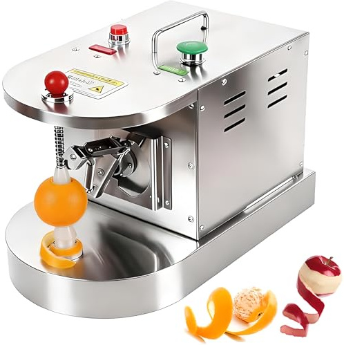 Commercial Automatic Lemon & Orange Peeler Machine with with Height & Distance Adjustable, for Restaurant Kitchen, Peaches Kiwis Mangoes