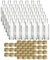 gouveo Lot de 42 bouteilles en verre Maraska 250 ml avec bouchon à vis doré – Petite bouteille 0,25 L à remplir – Bouteille de liqueur, bouteille de vinaigre, bouteille d'huile (MFET250G)