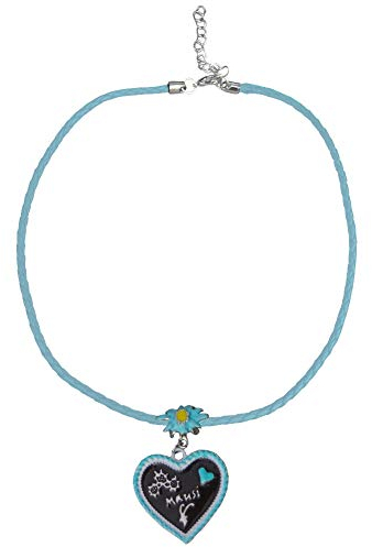 Trachtenkette Dirndlkette Trachtenschmuck Lebkuchenherz - 309 (Hellblau)