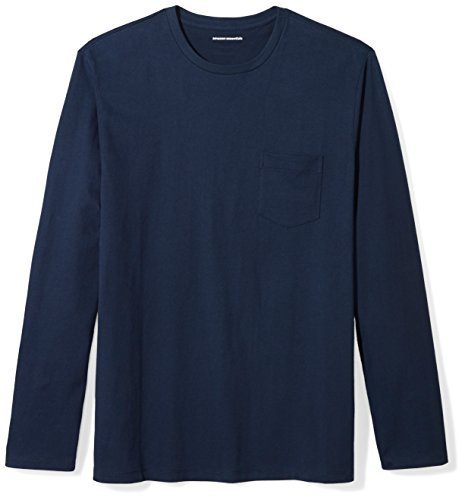 Amazon Essentials Men's Regular-Fit Long-Sleeve T-Shirt, Navy, L