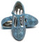 ELSA & ANNA Scarpe da principessa per ragazze - Scarpe con tacco 3cm - Scarpe per costumi Elsa glitterate per feste e compleanni - Tacchi alti per bambini BLU22 (Blu, 33 EU)