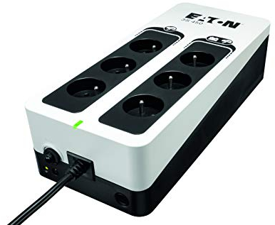 Eaton Onduleur 3S 450 FR - Off-line UPS - 3S450F - 450VA (6 prises FR) Noir/Blanc