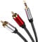 Nanxudyj 3.5mm to 2RCA Audio Cable 15M,Nylon-Braided 3.5mm AUX to 2 RCA Audio Cable for Stereo Receiver Speaker Smartphone Tablet HDTV MP3 Player & More Stereo Cable Audiophiles Headphone RCA Cable