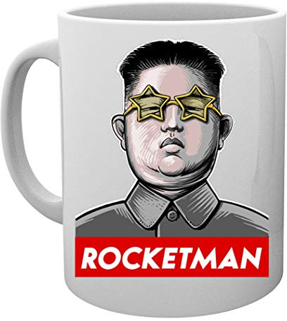 Rocketman Donald Trump Kim Jong-Un Rocket Man Kaffeebecher Tassen Mug Cup