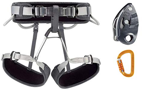 PETZL - Sicherungsgerät KIT CORAX GRIGRI Sm’D - Unisex, Grau, 1