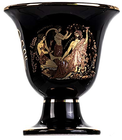 BeautifulGreekStatues Pythagoras Tasse der Gerechtigkeit Dionysus Acropolis Pythagoras Fair Becher altgriechenland schwarz kobalt nutzbar