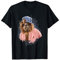 Cooles College Alpaka Lama mit Cap für Frauen und Männer T-Shirt