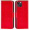 32nd Book Wallet PU Leather Flip Case Cover For Apple iPhone 13 (6.1), Design With Card Slot and Magnetic Closure - Red