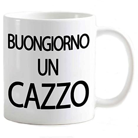 My Cust Tazza Mug Divertente Scherzo Parolacce Buongiorno un cazzo