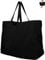 Extra Large Canvas Tote Bag - Big Largest Reusable Grocery, Black, XL