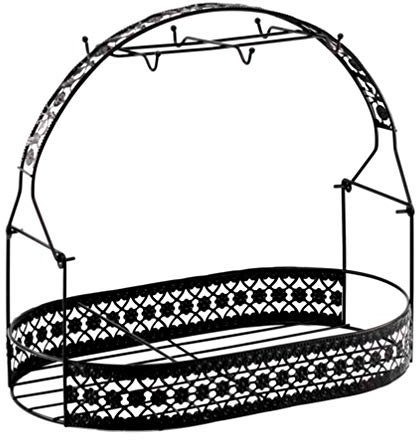 Luxshiny Metal Storage Rack Cup Drying Floating Shelves Mug Saucer Basket Flatware Storage Case Clothes Drying Rack Metal Hangers Tea Cup Storage Basket Concentrate Dish Rack