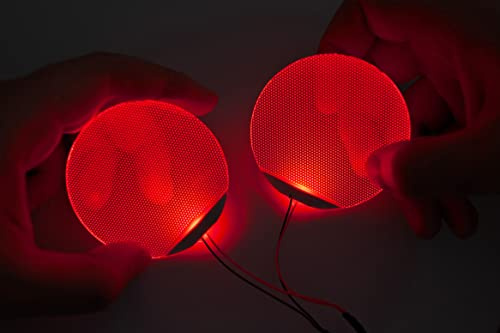 [ Round ] Red Star-Lord Decorations Batman led Light Flexible Helmet Lights Cosplay DIY kit RGB Superhero for Men Gifts