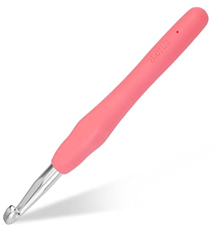 Doxiru Häkelnadeln 8 mm Bunt Stricken Häkeln, Hochwertige Aluminium Ergonomische Stricknadel mit weichem Griff für Garnhandwerk, Geeignet für Anfänger zum Erlernen von handgestrickten Pullovern