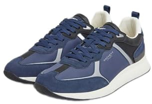Hackett London Herren H-Läufer Phil Sneaker, Blau/Marineblau, 40.5 EU