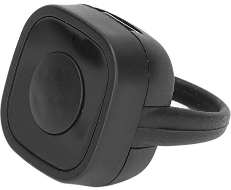 Page Turner mit Fernbedienung, Aufladen von Bluetooth-Videos, Scrollring-Fingerspitzen-Controller, Kabelloser Page Turner mit Fernbedienung, 10 M Arbeitsabstand, Schwarz,