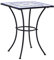 FIRBNUS 60x60x76 cm Mosaik Bistrotisch Couchtisch Balkontisch Terrassentisch Gartentisch Dining Table Kaffeetisch Esstisch Teetisch Blau und Weiß Mosaik Tisch Keramik und Eisenrahmen