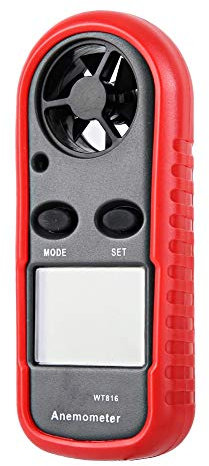 Indicateurs de Vent Portatifs de Digital LCD, Numérique Anémomètre LCD Vitesse, Alarme de Testeur D'anémomètre de Température de Mètre de Vent de Poche 0-30m / S pour Mesurer L'air