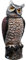WAGLOS Gartenfigur Eule Deko Figur Polyresin Eule Figuren Kauz Vogel Tierfigur Gartendeko Dekoration Dekofigur Lustige Eule Statue Dekoration Für Garten Zuhause Büro 19X19x45cm,Braun