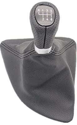 OSTREY Schalthebel 6-Gang-Auto-Schaltknauf Mit Ledermanschette Für BMW 1er E87 2004 2005 2006 2007 2008 2009 2010 2011 2012