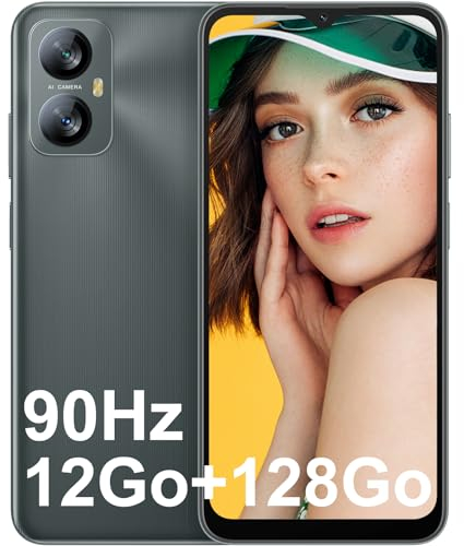 Blackview A52 Pro Téléphone Portable 12Go+128Go/ TF 1To, Écran 6.52 HD+/90Hz, Octa Core, 5180mAh, 13MP+5MP, Android 13 Smartphone Pas Cher Dual SIM 4G, Fingerprint/Face ID/GPS/WiFi 5G/2Ans Garantie