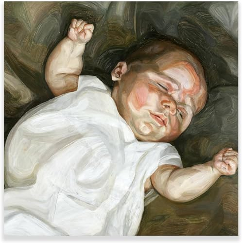 Berühmte Lucian Freud-Poster und -Drucke „Baby auf einem grünen Sofa“, Leinwand-Wandkunst, Lucian Freud-Gemälde für die Wanddekoration zu Hause, Bild 50 x 50 cm, ohne Rahmen