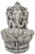 gartendekoparadies.de Massive Steinfigur des göttlichen Ganesha mit Schale, Höhe 34 cm, 11 kg, Gott Hinduismus aus Steinguss frostfest (Schwarz)