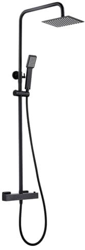 IMEX BTAR025/NG ART Conjunto Ducha Termostático Negro Mate