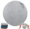 Homnova Sitzball Abdeckung, 55 cm / 65 cm / 75 cm Baumwolle + Leinen Schutz Yoga Ball Abdeckung Faltbar Sitzbälle Stoff Bezug Für Fitnessball Pilates Yogaball,Grau,75cm