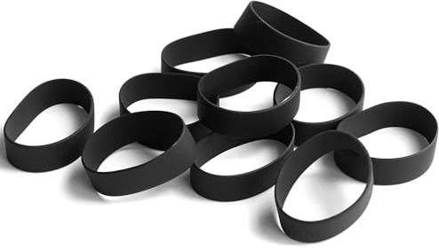 Grifiti Band Joes 3 x .75 Silicone Rubber Bands Wallet Card Wrist Cooking Durable Boxes Wraps 10 Pack Black