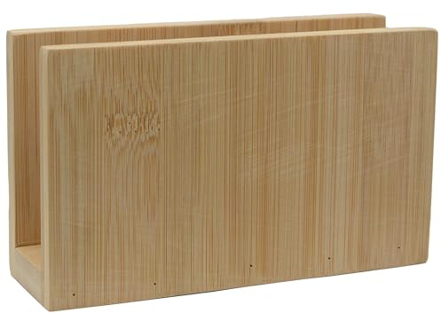 UNUS Serviettenhalter Bambusholz Serviettenständer Serviettenspender Papiertuchhalter