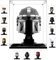 20x20x25cm 3mm Acryl Vitrine Schaukasten für Lego Helm 75304 75349 75350 75351 75328 76285,Transparente Staubdichte Display Case