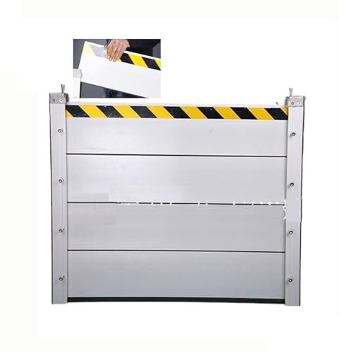 Barrière d'eau en aluminium pour entrée de sous-sol, amovible et facile à assembler, barrage temporaire robuste (60 cm de long, 2 m)