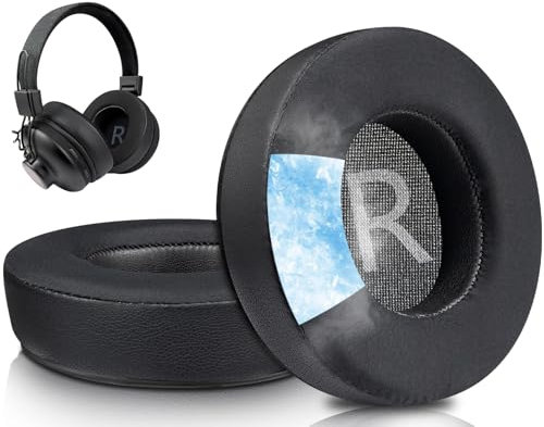 SOULWIT Cooling Gel 80mm Earpads Replacement for House of Marley Positive Vibration 2 Wired/Wireless Headphones, Ear Pads Cushions with Noise Isolation Foam - Black