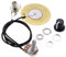 Tonabnehmer für Akustikgitarre, Piezo-Wandler, vorverdrahteter Verstärker, Ersatz für Hum-Canceling, akustischer Schallloch-Tonabnehmer, 50 mm