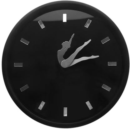F Fityle Wanduhr mit Ballerina-Mädchen, Heimdekoration, Geschenk, dekorativ, minimalistisch, Balletttanz, hängende Deko-Uhr für Bauernhaus, drinnen