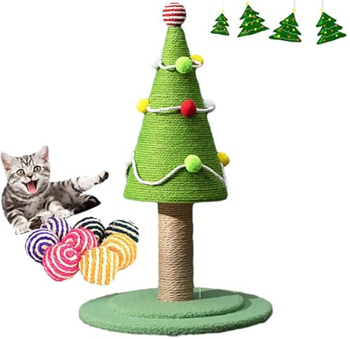 Arbre de Noël griffoir pour chat, arbre de Noël, gratte-ciel, arbre de Noël, design anti-rayures, résistant à l'usure