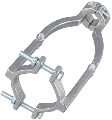 Dokeno Feste Halterung für Vierkantlochbohrer, Professioneller Klemmdurchmesser zwischen 38 bis 55mm, Vierkantlochbohrer feste Halterung Handbohrer für Tischbohrmaschine Oder Handbohrmaschine, Silber